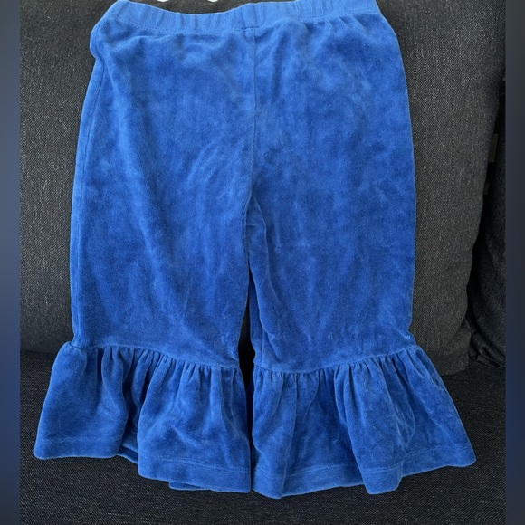 Matilda Jane Pull On Blue Velour Ruffle Pants Size 2 - Picture 3 of 4